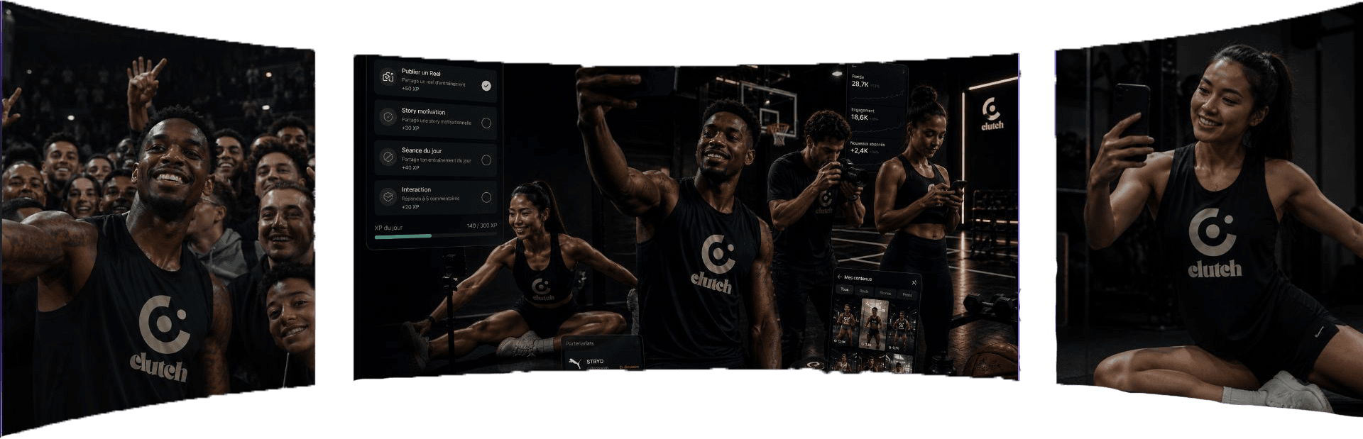 Clutch — communauté, sport et moments partagés